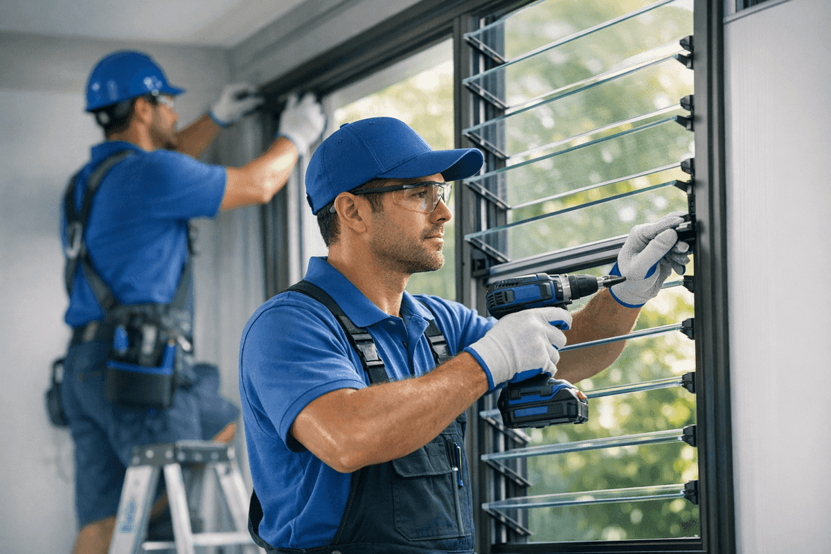 Jalousie Window Installation service by Window Solutions