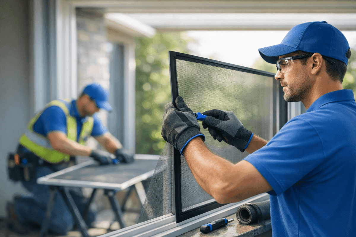 Window Screen Repair/Replacement service by Window Solutions